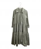 GRACE CLASSグレースクラス）の古着「ティアードロングワンピース / シャツワンピース / 0222331389」｜グレー