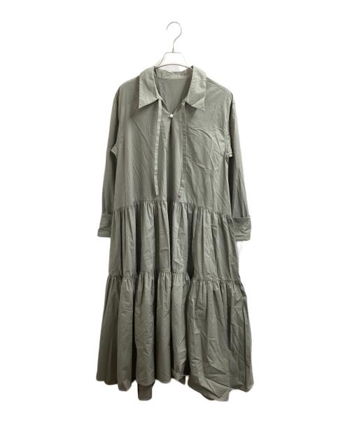 GRACE CLASS（グレースクラス）GRACE CLASS (グレースクラス) ティアードロングワンピース / シャツワンピース / 0222331389 グレー サイズ:36の古着・服飾アイテム