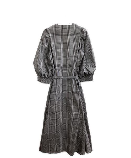 Diagram（ダイアグラム）Diagram (ダイアグラム) サイドポケットワンピース / グレンチェック / パフスリーブ / 0321331161  ブラック サイズ:36の古着・服飾アイテム