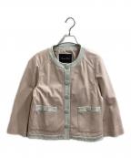 GRACE CLASSグレースクラス）の古着「バイカラーラムレザージャケット / 0222104308」｜ピンク