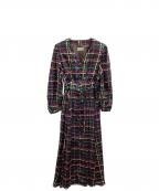 GRACE CLASSグレースクラス）の古着「ヘリンボーンチェックプリントワンピース / 0223331221」｜ブラウン