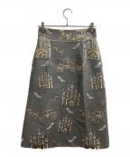 Loulou Willoughbyルルウィルビー）の古着「シャトージャガードスカート 21232011180」｜グレー
