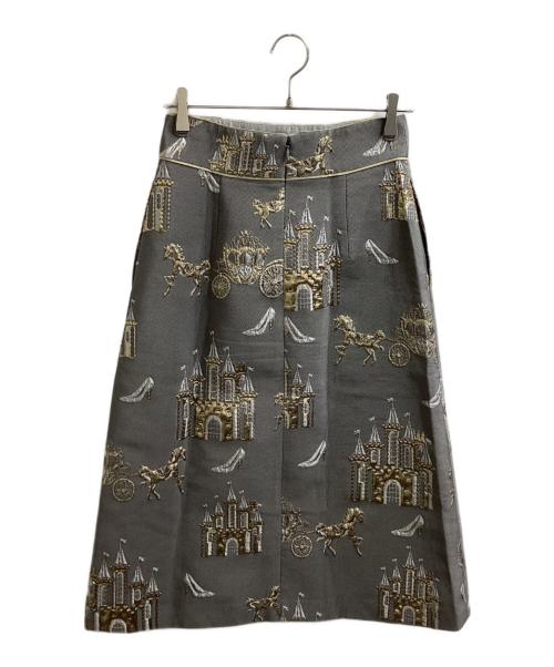 Loulou Willoughby（ルルウィルビー）Loulou Willoughby (ルルウィルビー) シャトージャガードスカート 21232011180 グレー サイズ:2の古着・服飾アイテム