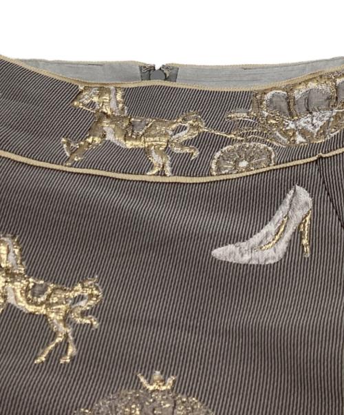 Loulou Willoughby（ルルウィルビー）Loulou Willoughby (ルルウィルビー) シャトージャガードスカート 21232011180 グレー サイズ:2の古着・服飾アイテム