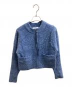 Adam et Ropeアダム エ ロペ）の古着「ラメニットカーディガン　GAK-53580-B」｜ブルー