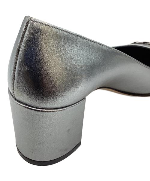 Salvatore Ferragamo（サルヴァトーレ フェラガモ）Salvatore Ferragamo (サルヴァトーレ フェラガモ) AVELLA パンプス　16287 シルバー サイズ:6 1/2の古着・服飾アイテム
