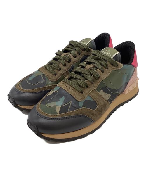 VALENTINO GARAVANI（ヴァレンティノ・ガラヴァーニ）VALENTINO GARAVANI　 (ヴァレンティノ・ガラヴァーニ) ロックランナー / rock runner / ローカットスニーカー オリーブ サイズ:36の古着・服飾アイテム