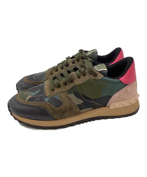 VALENTINO GARAVANI（ヴァレンティノ・ガラヴァーニ）VALENTINO GARAVANI　 (ヴァレンティノ・ガラヴァーニ) ロックランナー / rock runner / ローカットスニーカー オリーブ サイズ:36の古着・服飾アイテム