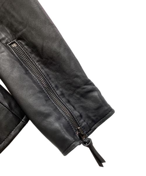 POLO RALPH LAUREN（ポロ・ラルフローレン）POLO RALPH LAUREN (ポロ・ラルフローレン) LAMBSKIN CAFE RACER JACKET ブラック サイズ:Lの古着・服飾アイテム