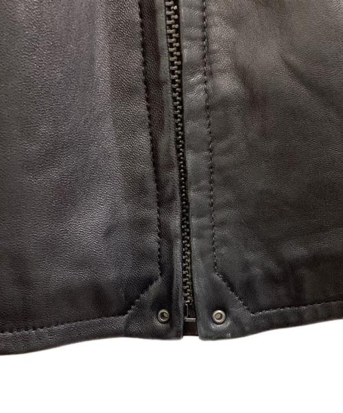 POLO RALPH LAUREN（ポロ・ラルフローレン）POLO RALPH LAUREN (ポロ・ラルフローレン) LAMBSKIN CAFE RACER JACKET ブラック サイズ:Lの古着・服飾アイテム
