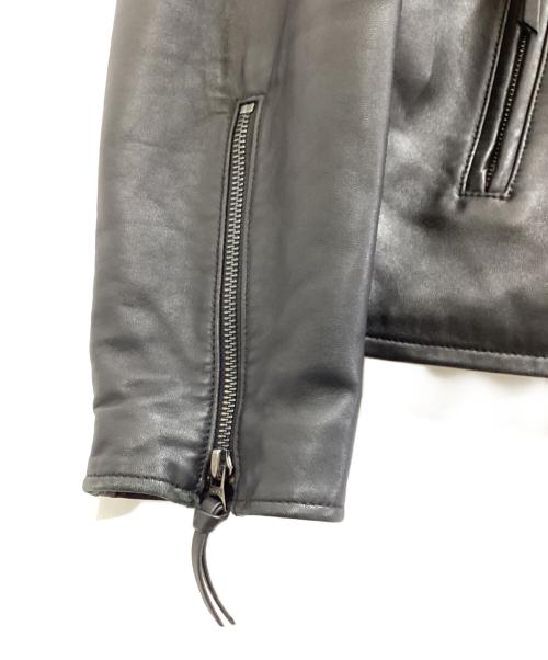 POLO RALPH LAUREN（ポロ・ラルフローレン）POLO RALPH LAUREN (ポロ・ラルフローレン) LAMBSKIN CAFE RACER JACKET ブラック サイズ:Lの古着・服飾アイテム
