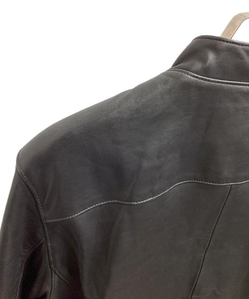 POLO RALPH LAUREN（ポロ・ラルフローレン）POLO RALPH LAUREN (ポロ・ラルフローレン) LAMBSKIN CAFE RACER JACKET ブラック サイズ:Lの古着・服飾アイテム