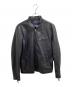 POLO RALPH LAUREN（ポロ・ラルフローレン）の古着「LAMBSKIN CAFE RACER JACKET」｜ブラック