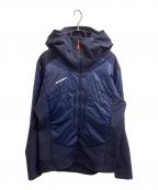 MAMMUTマムート）の古着「Eisfeld SO Hybrid Hooded Jacket Men」｜ネイビー