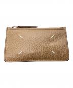 Maison Margielaメゾンマルジェラ）の古着「グレインレザー カード&コインケース / ZIP CARD HOLDER / S56UI0143」｜ベージュ