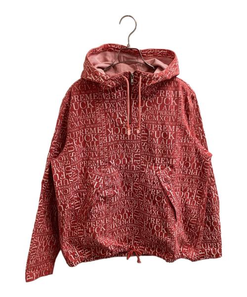 SUPREME（シュプリーム）SUPREME (シュプリーム) Fuck 'Em All Denim Hooded Pullover　15AW レッド サイズ:Mの古着・服飾アイテム