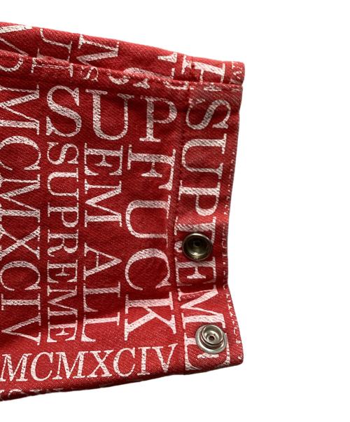 SUPREME（シュプリーム）SUPREME (シュプリーム) Fuck 'Em All Denim Hooded Pullover　15AW レッド サイズ:Mの古着・服飾アイテム