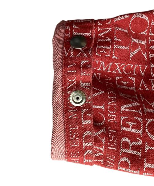 SUPREME（シュプリーム）SUPREME (シュプリーム) Fuck 'Em All Denim Hooded Pullover　15AW レッド サイズ:Mの古着・服飾アイテム