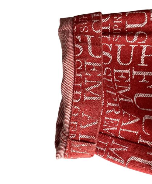 SUPREME（シュプリーム）SUPREME (シュプリーム) Fuck 'Em All Denim Hooded Pullover　15AW レッド サイズ:Mの古着・服飾アイテム