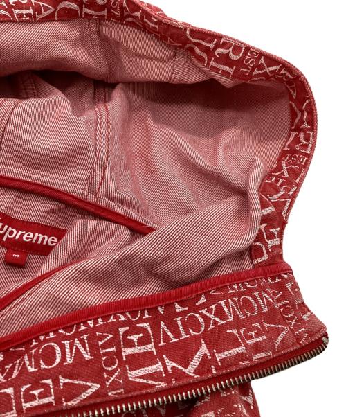 SUPREME（シュプリーム）SUPREME (シュプリーム) Fuck 'Em All Denim Hooded Pullover　15AW レッド サイズ:Mの古着・服飾アイテム