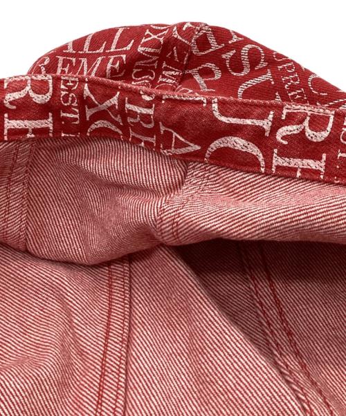 SUPREME（シュプリーム）SUPREME (シュプリーム) Fuck 'Em All Denim Hooded Pullover　15AW レッド サイズ:Mの古着・服飾アイテム