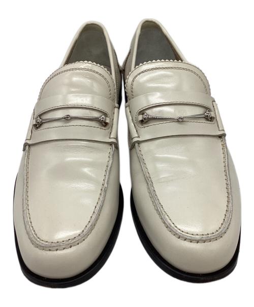GUCCI（グッチ）GUCCI (グッチ) ビットローファー　286771 ホワイト サイズ:7 1/2の古着・服飾アイテム