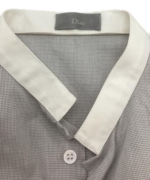 DIOR HOMME（ディオール オム）Dior Homme (ディオール オム) stand collar dress shirt / スタンドカラードレスシャツ / 163C53Z2030 ホワイト サイズ:37の古着・服飾アイテム
