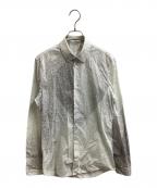 BALENCIAGAバレンシアガ）の古着「Spray-print dress shirt / スプレープリントドレスシャツ / 301991 TMA21 / 15SS / アレキサンダーワン期」｜ホワイト