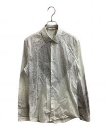 BALENCIAGA（バレンシアガ）の古着「Spray-print dress shirt / スプレープリントドレスシャツ / 301991 TMA21 / 15SS / アレキサンダーワン期」｜ホワイト