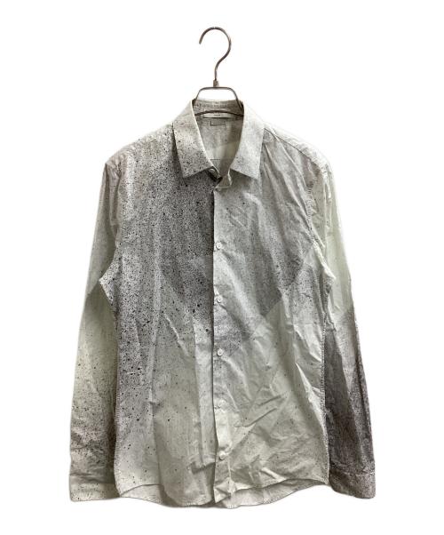 BALENCIAGA（バレンシアガ）BALENCIAGA (バレンシアガ) Spray-print dress shirt / スプレープリントドレスシャツ / 301991 TMA21 / 15SS / アレキサンダーワン期 ホワイト サイズ:38の古着・服飾アイテム