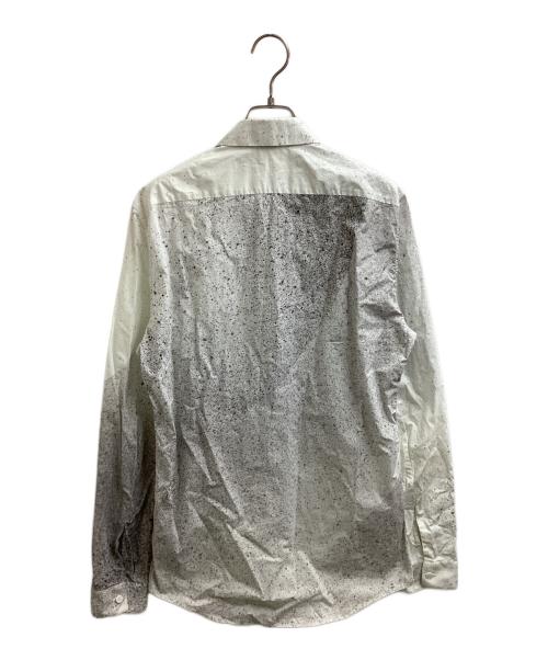 BALENCIAGA（バレンシアガ）BALENCIAGA (バレンシアガ) Spray-print dress shirt / スプレープリントドレスシャツ / 301991 TMA21 / 15SS / アレキサンダーワン期 ホワイト サイズ:38の古着・服飾アイテム