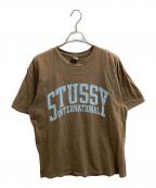 stussyステューシー）の古着「Stssy International Tee Pigment Dyed」｜ブラウン