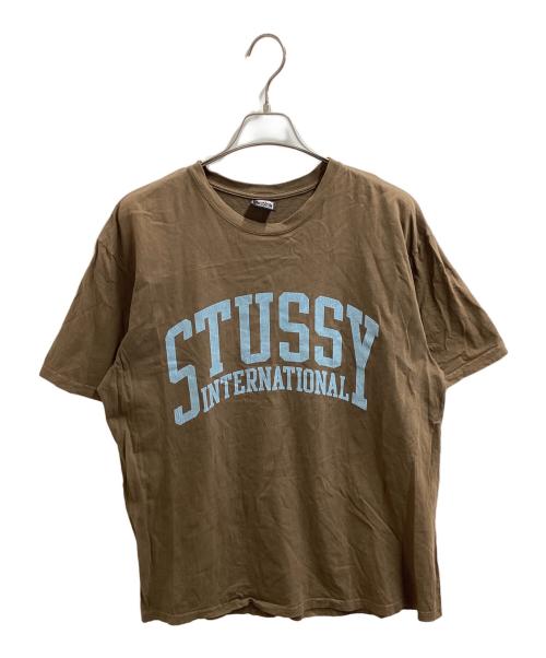 stussy（ステューシー）stussy (ステューシー) Stssy International Tee Pigment Dyed ブラウン サイズ:Lの古着・服飾アイテム