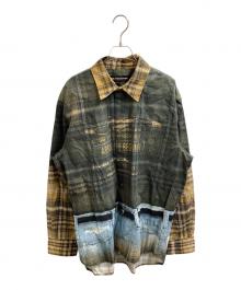 ZARA×ANDERSSON BELL（ザラ×アンダーソンベル）の古着「トロンプルイユプリントシャツ」｜グレー