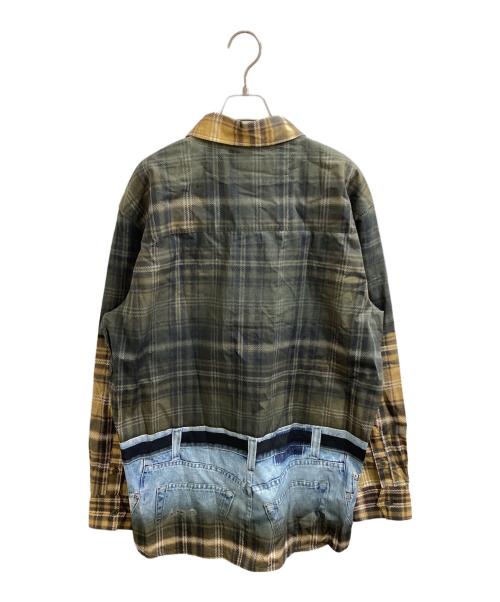 ZARA（ザラ）ZARA (ザラ) ANDERSSON BELL (アンダーソンベル) トロンプルイユプリントシャツ グレー サイズ:Lの古着・服飾アイテム