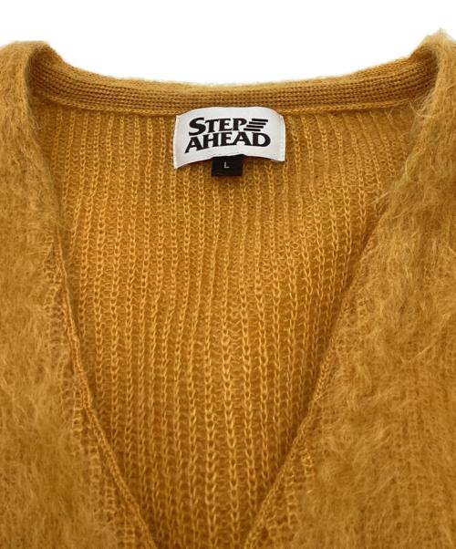STEP AHEAD（ステップアヘッド）STEP AHEAD (ステップアヘッド) Mohair Cardigan W/Pocket マスタードイエロー サイズ:Lの古着・服飾アイテム