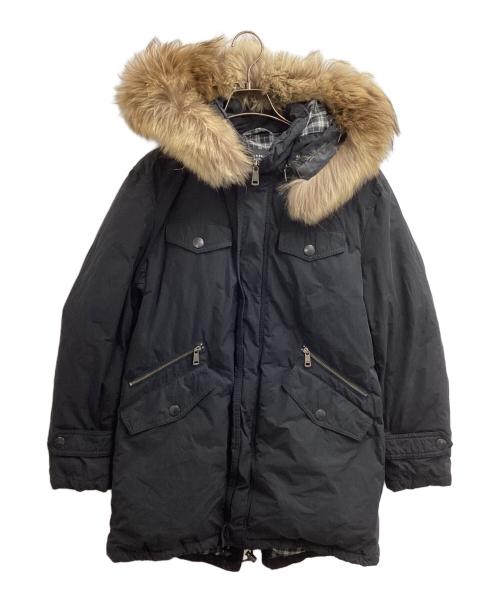 BURBERRY BLACK LABEL（バーバリーブラックレーベル）BURBERRY BLACK LABEL (バーバリーブラックレーベル) BURBERRY BLACK LABEL ファー付きダウンジャケット / D1F22-221-09 ブラック サイズ:LLの古着・服飾アイテム