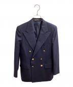 POLO RALPH LAURENポロ・ラルフローレン）の古着「金釦ダブルジャケット / 緑タグ 80s ボーイズライン」｜ネイビー