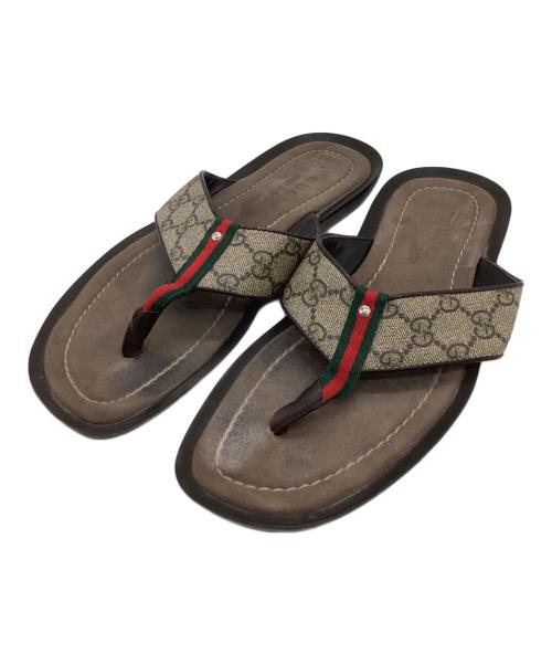 GUCCI（グッチ）GUCCI  (グッチ) GGスプリーム シェリーライントングサンダル / 202762 ベージュ サイズ:6 1/2の古着・服飾アイテム