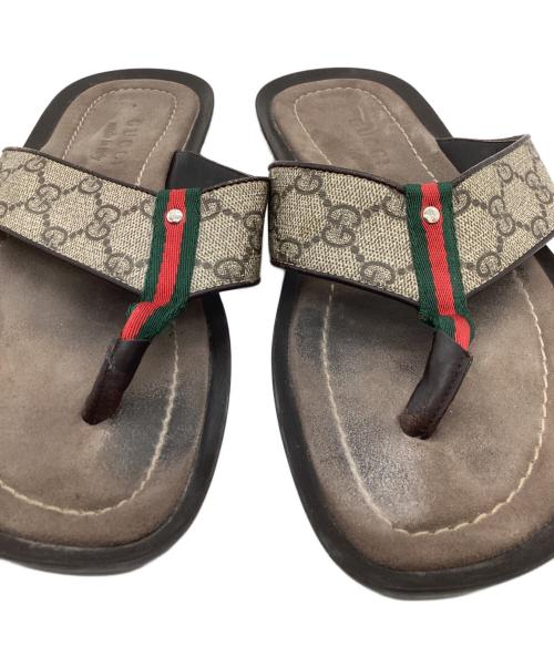 GUCCI（グッチ）GUCCI  (グッチ) GGスプリーム シェリーライントングサンダル / 202762 ベージュ サイズ:6 1/2の古着・服飾アイテム