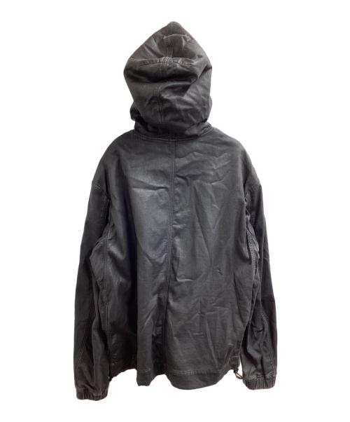 DIESEL（ディーゼル）DIESEL (ディーゼル) J-DAN-NE / コーティングパーカー  / ジップアップパーカー ブラック サイズ:XXLの古着・服飾アイテム