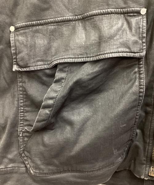 DIESEL（ディーゼル）DIESEL (ディーゼル) J-DAN-NE / コーティングパーカー  / ジップアップパーカー ブラック サイズ:XXLの古着・服飾アイテム