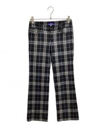 BURBERRY LONDON（バーバリーロンドン）の古着「チェックパンツ / FQ577-628-09」｜ブラック