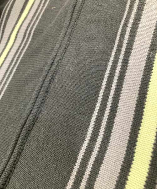 FTC（エフティーシー）FTC (エフティーシー) STRIPE ZIP UP KNIT CARDIGAN ブラック サイズ:XLの古着・服飾アイテム