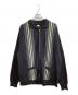 FTC（エフティーシー）の古着「STRIPE ZIP UP KNIT CARDIGAN」｜ブラック