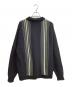 FTC (エフティーシー) STRIPE ZIP UP KNIT CARDIGAN ブラック サイズ:XL：12000円