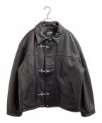SUPREME×Schottシュプリーム×ショット）の古着「Leather Clip Jacket / レザー クリップ ジャケット / ファイヤーマン / 149S25」｜ブラック