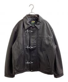 SUPREME×Schott（シュプリーム×ショット）の古着「Leather Clip Jacket / レザー クリップ ジャケット / ファイヤーマン / 149S25」｜ブラック