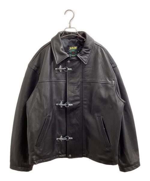 SUPREME（シュプリーム）SUPREME (シュプリーム) Schott (ショット) Leather Clip Jacket / レザー クリップ ジャケット / ファイヤーマン / 149S25 ブラック サイズ:XLの古着・服飾アイテム