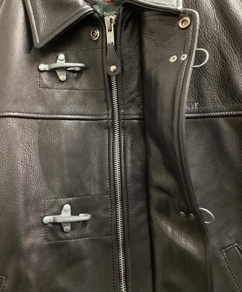 SUPREME（シュプリーム）SUPREME (シュプリーム) Schott (ショット) Leather Clip Jacket / レザー クリップ ジャケット / ファイヤーマン / 149S25 ブラック サイズ:XLの古着・服飾アイテム